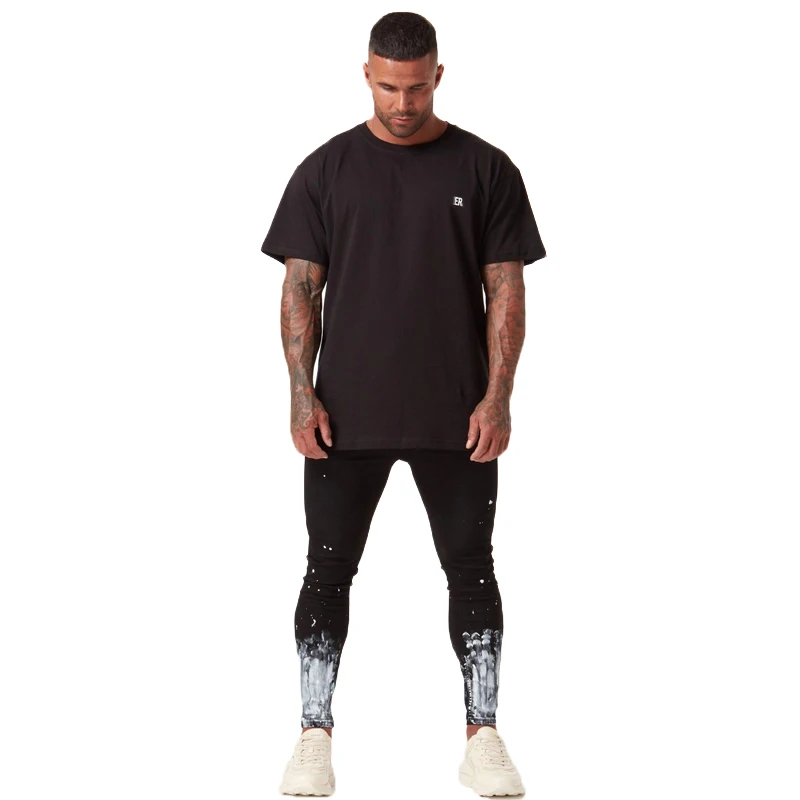 Gingtto Рваные джинсы для Для мужчин Тощий Slim Fit ботильоны плотно свет Вес супер