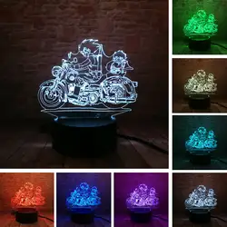 Жемчуг дракона супер Гоку и Гохан аниме Рисунок 3D иллюзия светодиодный ночник мигающий свет Dragon Ball Z модель игрушки