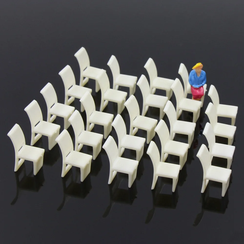 

ZY10 24pcs Model Train Railway Leisure Chair Settee Bench Layout 1:50 O 1:75 OO Scale
