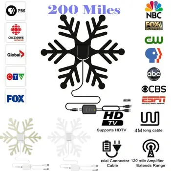 

200Miles 1080p HDTV Antenna TV Digital HD Skywire Antena Digital Range Indoor X