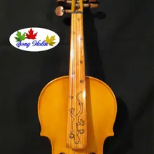 Желтые цвета лучшее ремесло 4/4 электрическая скрипка+ акустическая скрипка#8177