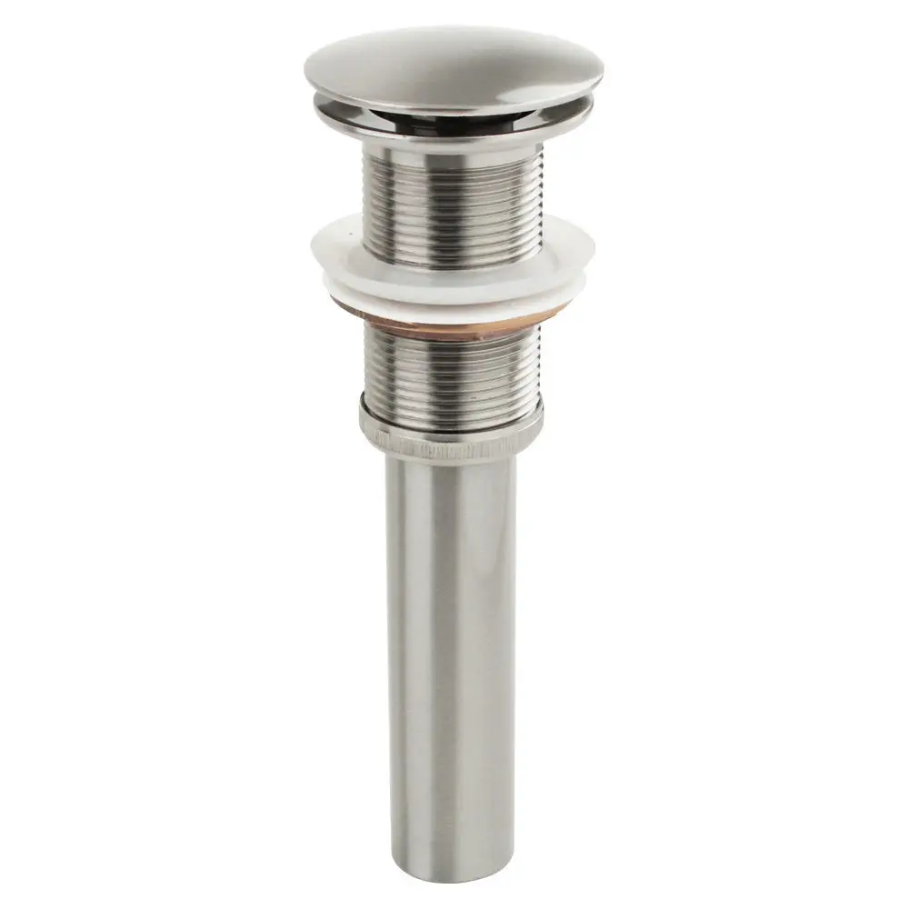 

Bathroom Lavatory Brushed Nickel Brass Basin Sink Drain Pop Up Grate Waste Drainer Waterlet Drains Without Overflow KD195