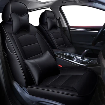 

automovil cowhide car seat covers for Ford Fushion Focus Fiesta Edge Explore Kuga car accessories luxury Custom seat cushions