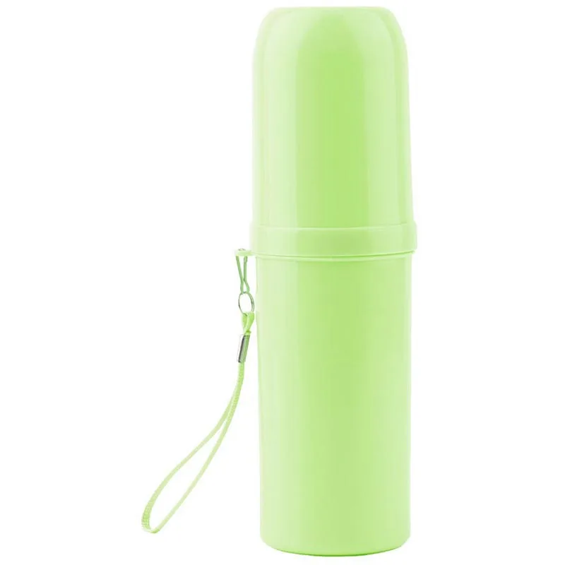 

Portable Utility Toothbrush Holder Tooth Mug Toothpaste Cup Bath Travel Set candy green