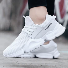 2019 Men Vulcanize Casual Sneakers Fashion Shoes Man Lace Up Mesh Fabric Flats Male Patchwork Comfortable men loafers