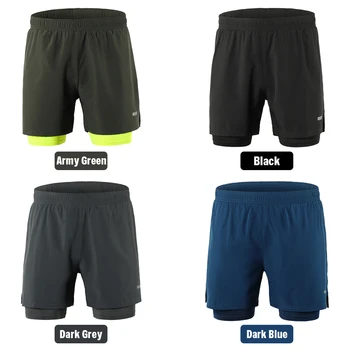 

Drying Breathable Shorts Active Training Exercise Jogging Marathon Cycling Shorts mtb shorts Men 2 in 1 Running Shorts Quick