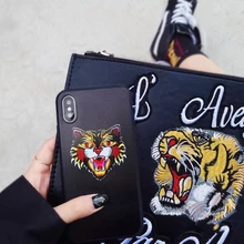 

Pink Rose Fashion Tiger Snake Soft Silicon Cover Case For Iphone7 8 6 6S X XS XR XS MAX 8 6 6S 7 Plus Animal Cat Phone Cases