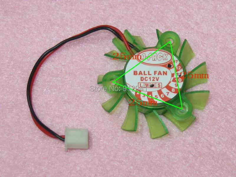 

40mm ATI NVIDIA Graphics / Video Card VGA Cooler Fan Replacement 25mm x 25mm x 25mm 2Wire 2Pin Connector