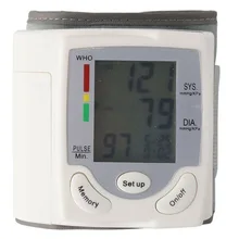 Автоматическая цифровые наручные манжеты крови Давление Monitor Arm счетчика импульсов Сфигмоманометр Heart Beat Meter ЖК-дисплей Дисплей