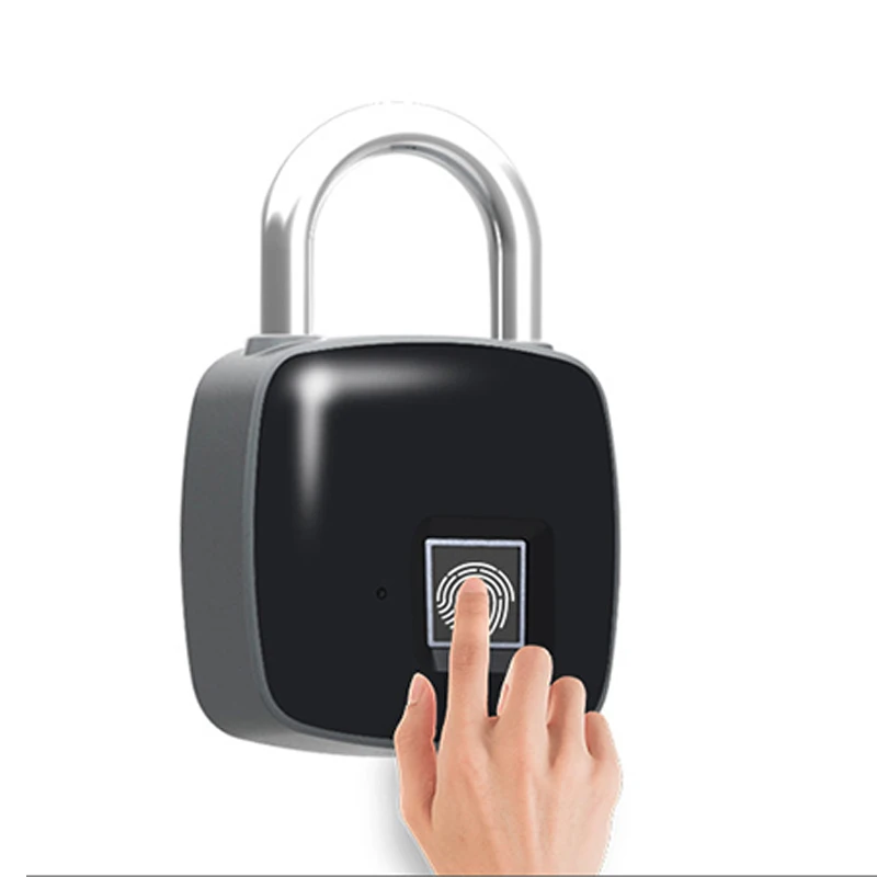P3 fingerprint padlock electronic intelligent padlock non-password lock household locker anti-theft fingerprint lock