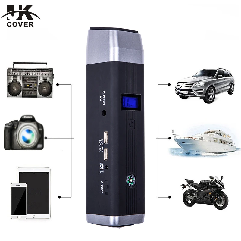 

JKCOVER Most Popular Jump Starter Emergency Booster Auto Starting Device Portable Car Power Bank 12V Diesel Petrol Battery