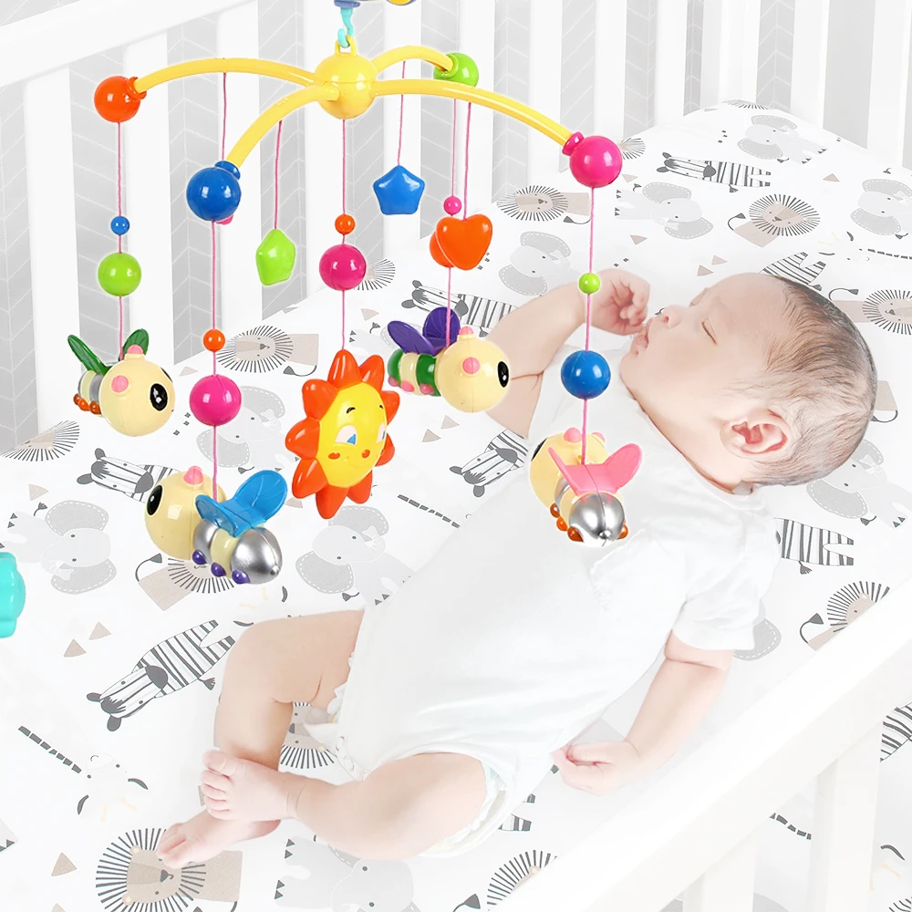 

Baby ToysBed Bell Musical Mobile Crib Dreamful Bed Ring Hanging Rotate Bell Rattle Baby Toys 0-12 Months Educational Toys
