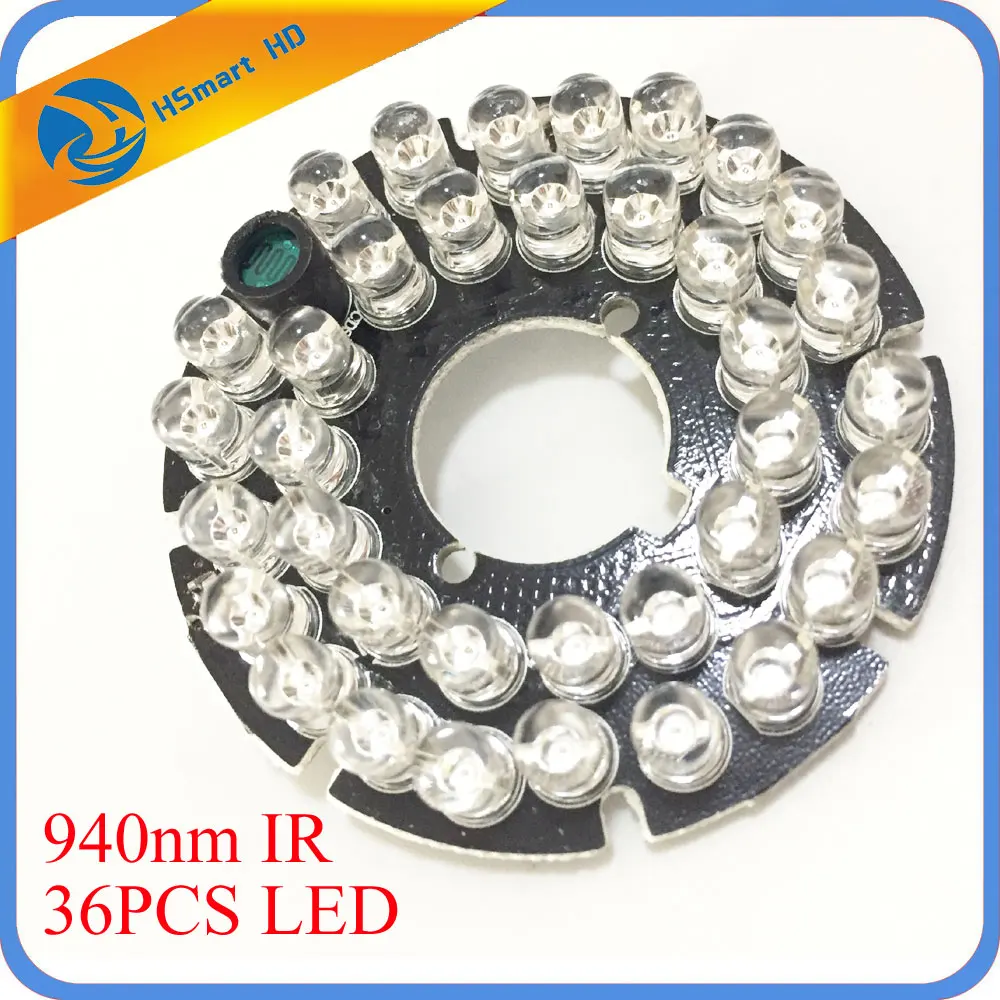 

New 940nm 36 LEDs 5mm Infrared IR 60 Degrees Bulbs Board 940nm For CCTV AHD TVI 1080P Wifi 50 Camera 60 Degree 10m Night Vision