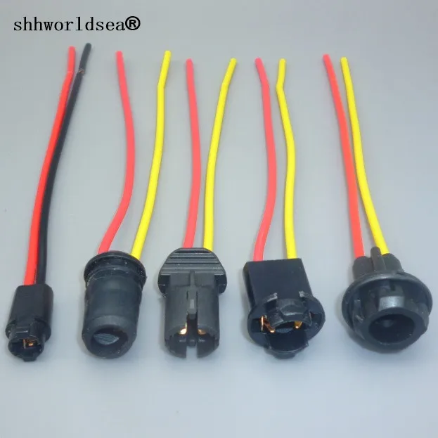 Shhworldsea 2 шт. T10 T5 Разъем 10 см W5W 168 194 автомобиль лампа кабель провод лампы для Авто
