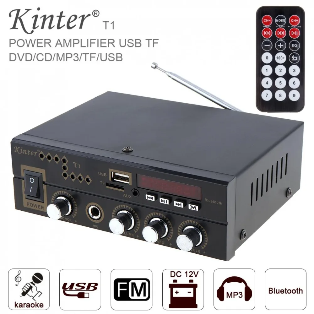 2CH Bluetooth аудио плеер автомобильный усилитель FM радио стерео с поддержкой SD USB DVD MP3