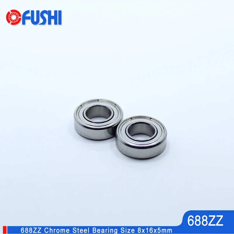 688ZZ Bearing 8x16x5 mm 10PCS Double Shielded Miniature Deep Groove 688
