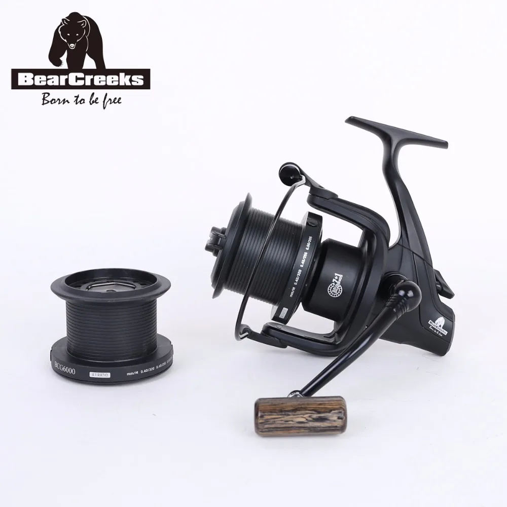 BearCreeks BCG6000 карповая рыболовная длинная литая большая яма Катушка спиннинговая
