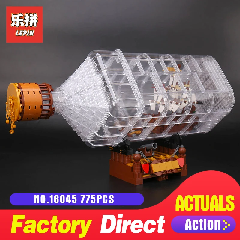 

Lepin 16045 Genuine 775pcs LegoINGlys Creative Series The Ship in the Bottle Set Building Blocks Bricks Toy Model for children