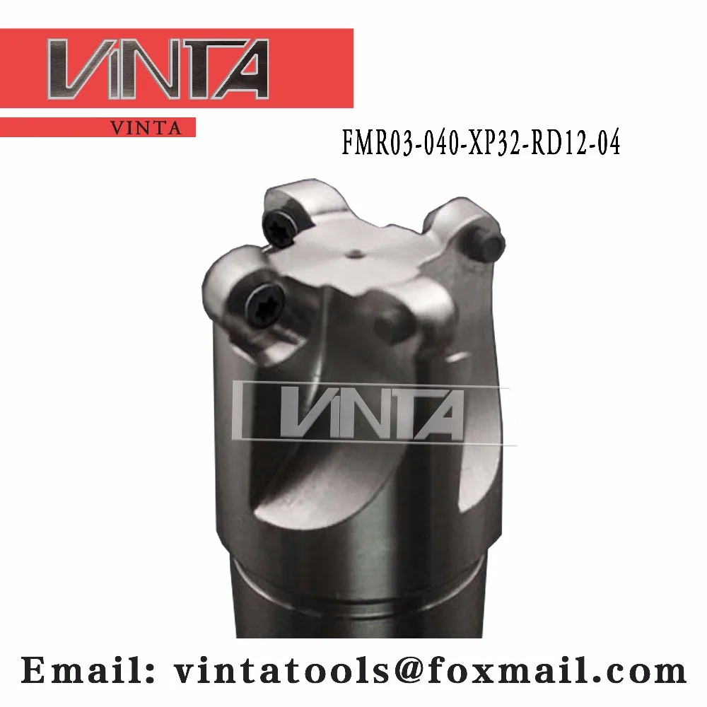 

Free shipping FMR03-040-XP32-RD12-04 Indexable Milling cutter matched RDKW1204mo carbide insert