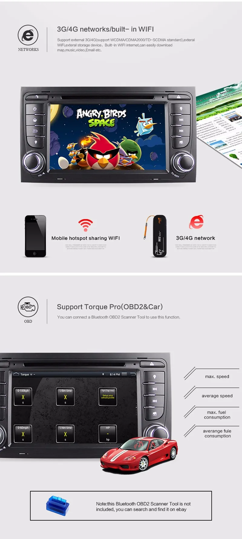 Sale 2 din android 5.1 quad core car audio dvd automotivo for AUDI A4 2002 - 2007 SEAT EXEO 2009 - 2012 with car dvd gps autoradio tv 2