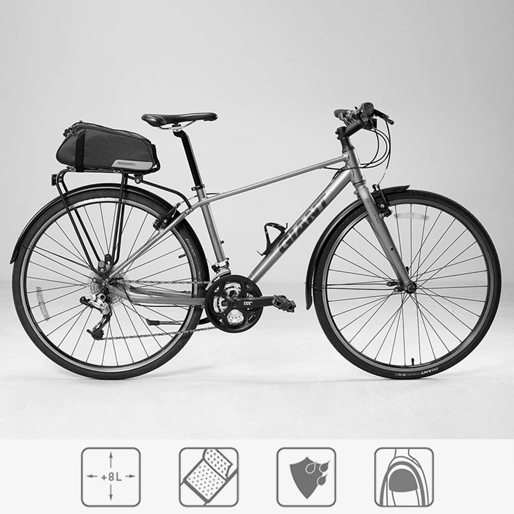 Discount 8L 300D Polyester Bag For MTB Bike Bicycle Saddle Bags Bike Bag Rear Seat Rack Trunk Storage Case Pouch For Luggage Carrier S3 0