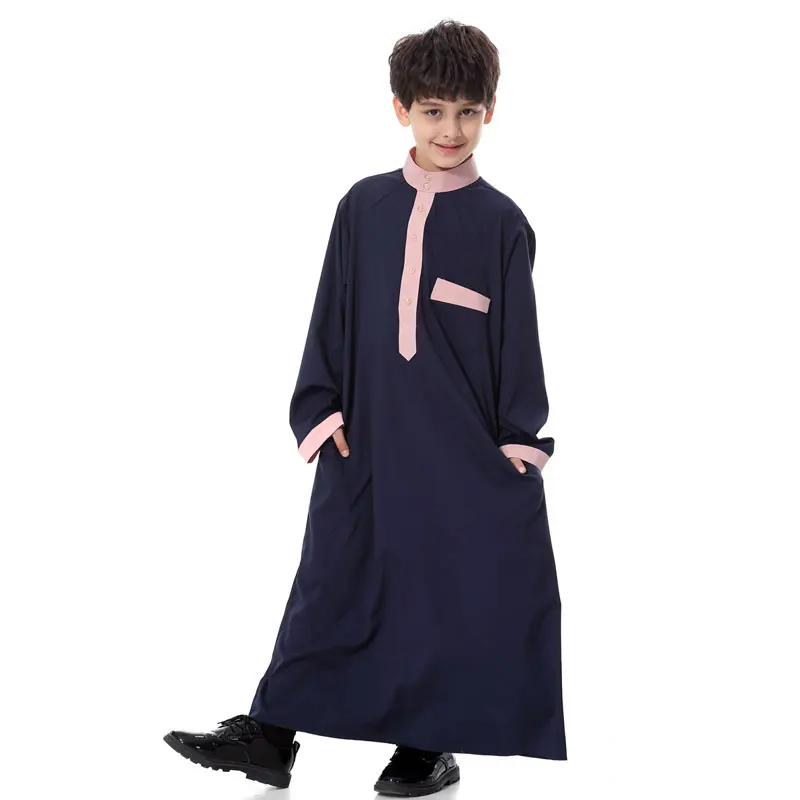 Для детей от 4 до 15 лет мусульманская абайя Jubah арабское платье для мальчиков вида