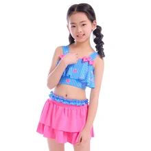 Окончательная распродажа! Купальное платье из двух предметов для девочек, купальный костюм для девочек, детская пляжная одежда, купальный suit-SW702