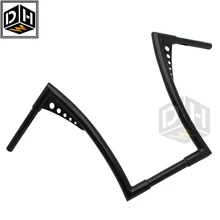 Black Motorcycle APE Hangers Bars Fat 1-1/4" 16" Rise Handlebars Fit for Harley Durable Quality