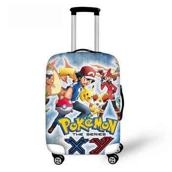 

ThiKin Travel Accessories Anime Pokemon Pikachu Pattern Luggage Cover Dust-proof Suitcase Protective Covers Suitcase Travel