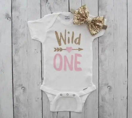 personalized Wild One first birthday infant bodysuit onepiece Tutu Dress romper Outfit Set baby shower party favors | Дом и сад