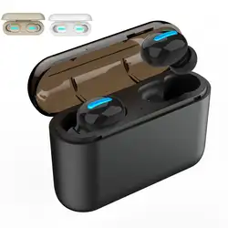 Беспроводной гарнитуры V5.0 в ухо Bluetooth Мини Bluetooth наушники стерео 3D звук двойной HD с микрофоном Хэндс фри для iPhone Xiaomi