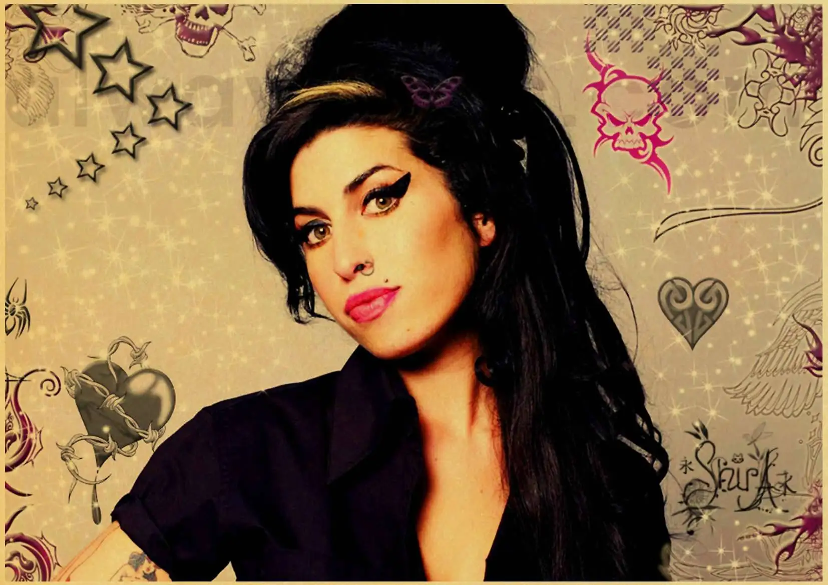 Amy Winehouse певец винтажные плакаты крафт-бумага бар декоративные настенные стикеры классические картины - Цвет: D113