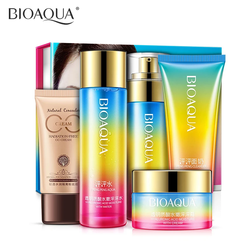 

BIOAQUA Hyaluronic Acid Moisturizing Set Face Cream Skin Care Whitening Ageless Day cream Moisturizing Anti Wrinkles Anti Aging