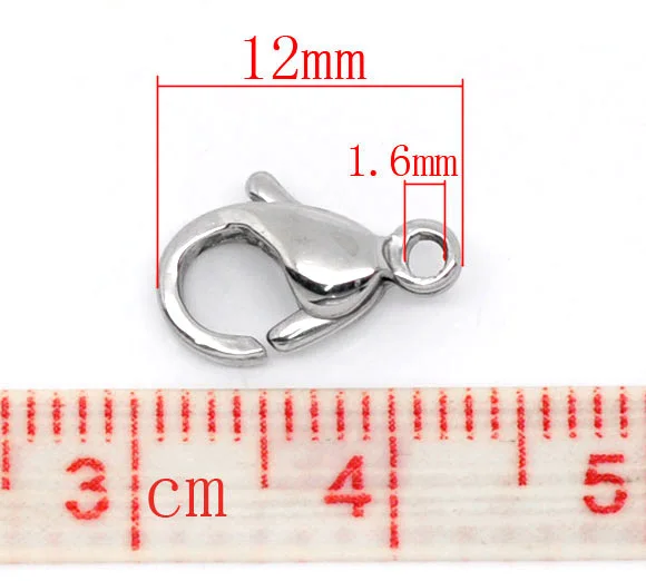 Застежка лобстер из нержавеющей стали 10 шт. Подходящая цепь|steel claw|steel bathtubbracelet tray |