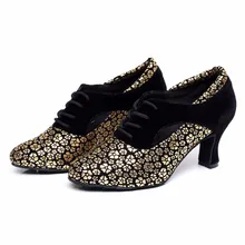 Женские бальные Туфли для латинских танцев замши подошва на каблуки 5/6/7 см женские социальной части обуви Современная обувь 1652