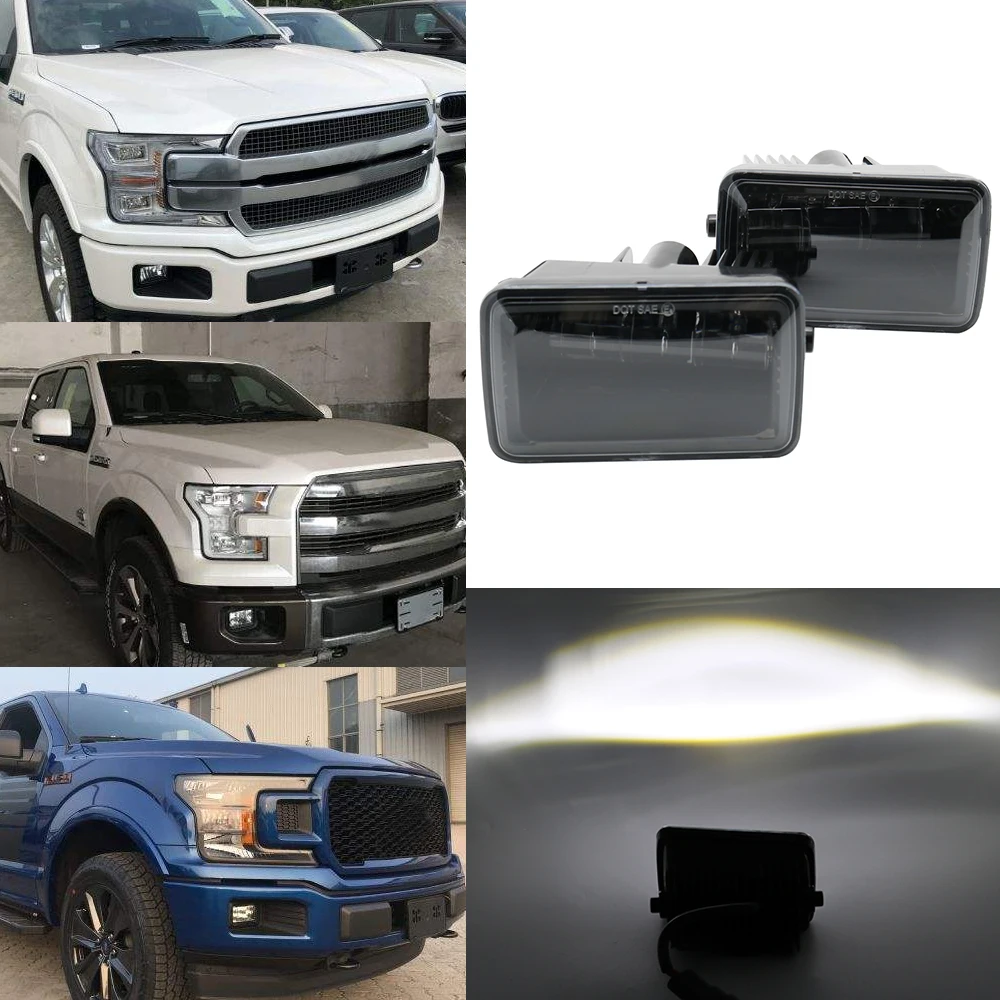 

Fog lights Type High Power LED Fog Lamps For Ford LED Fog Lights For Ford F150 2015 2016 2017 Led Fog Lamp Pair Black
