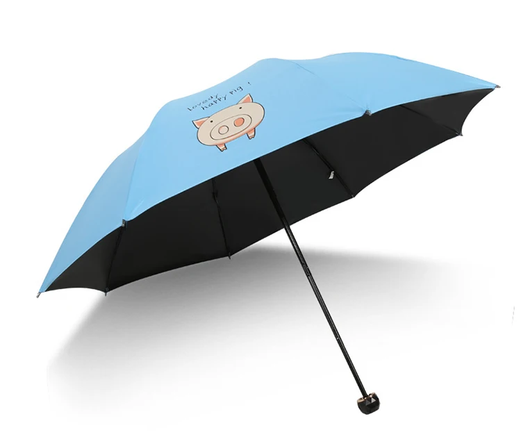 Детский зонт с милой Свинкой из мультфильма, Солнцезащитный зонт, женский складной студенческий зонт, красивая форма, солнечный и дождливый