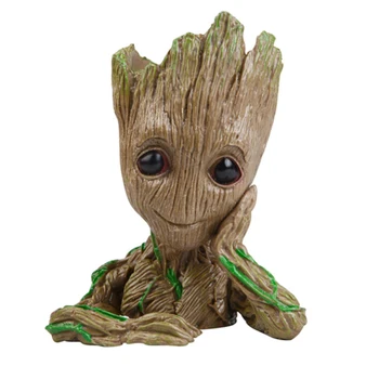 

Tree Man Baby Anime Action Figure Dolls Penholder Guardians of The Galaxy 2 Model Hero Pen Pot And Flower Pot Toys