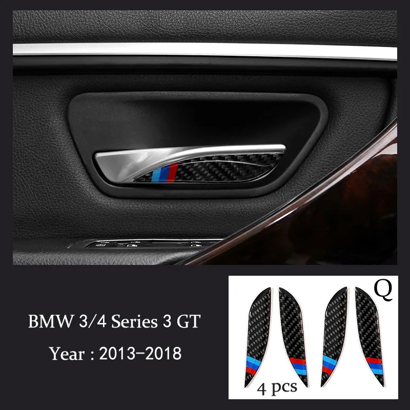 Консоль из углеродного волокна, коробка переключения передач, рамка, CD панель, светильник для чтения, накладка, наклейка для BMW 3, 4 серии, 3GT, F30, F31, F32, F34 - Название цвета: Q Type