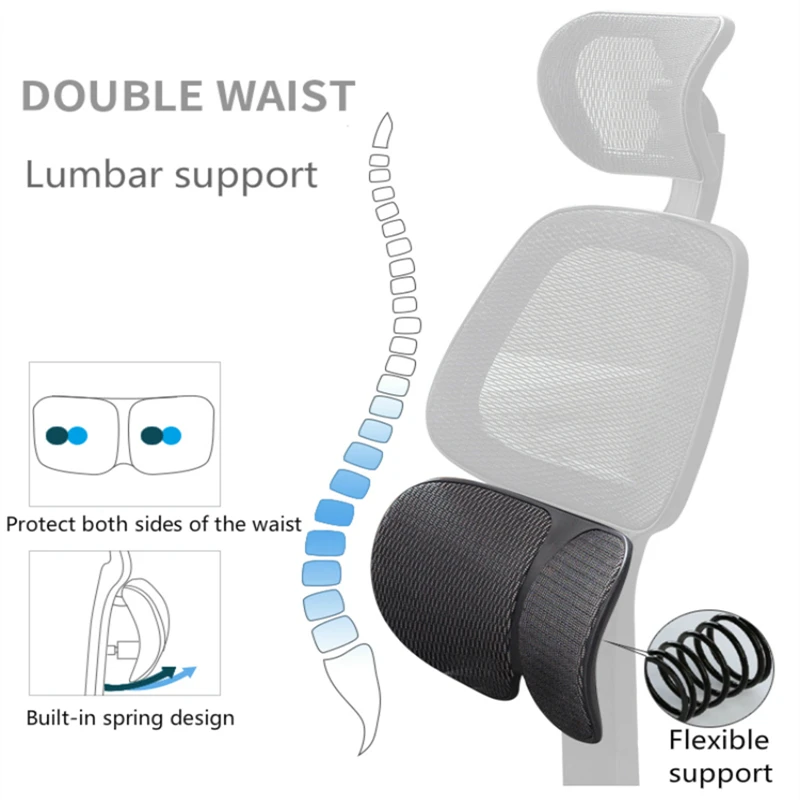 Ergonomics Office Chair Mesh Cloth Waistguard Multifunction Computer Chair Reclining Lifted Gaming