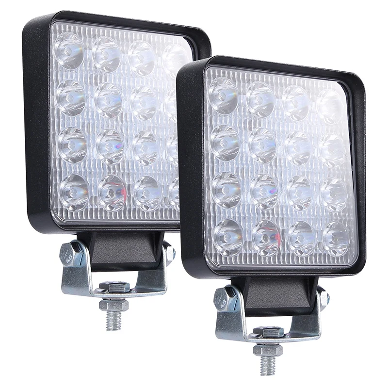 Led Light Bar 2Pcs 4 Inch 160W Square Work Offroad Fog Truck Driving Boat Lighting For Je-ep | Автомобили и мотоциклы