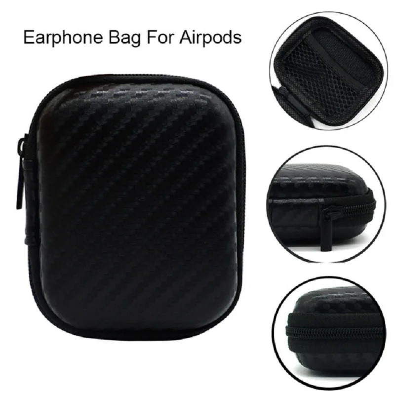 

Portable Mini Square Headphone Storage Box For Apple Airpods Wireless Bluetooth Earphone Shock Protection Case Cover Accessories