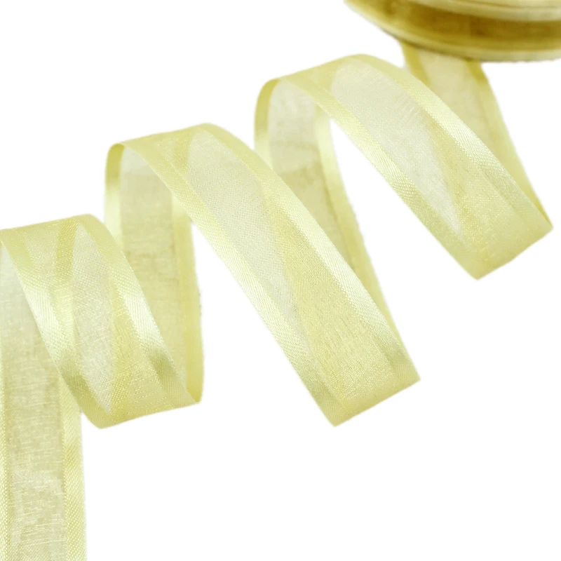 20mm Gold broadside organza ribbons wholesale gift wrapping decoration