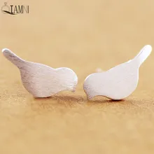 QIAMNI 925 серебро Рождественский подарок на день рождения ручной работы птицы серьги с животными для женщин девочка ребенок Шарм Прямая поставка Ювелирные изделия