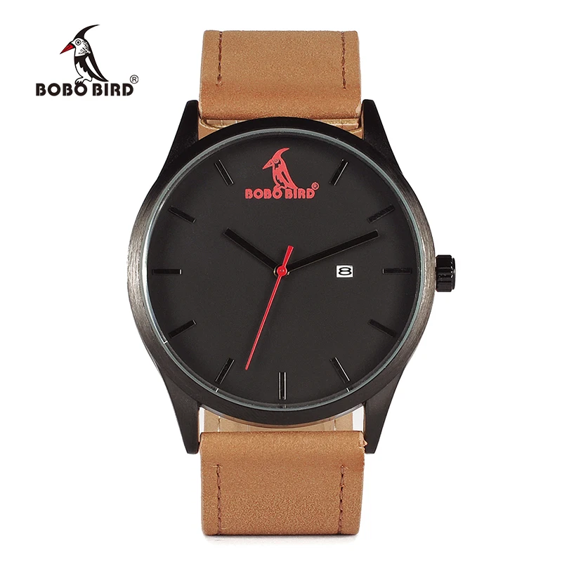 BOBO BIRD G15 Men Fashion Luxury Brand Quartz Watches Business Military Men Watches Leather relogio masculino