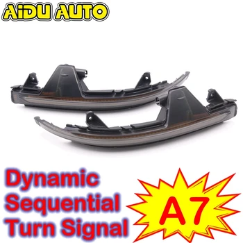 

LED Flowing Rear View Dynamic Sequential MIRROR Turn Signal Light For Audi A7