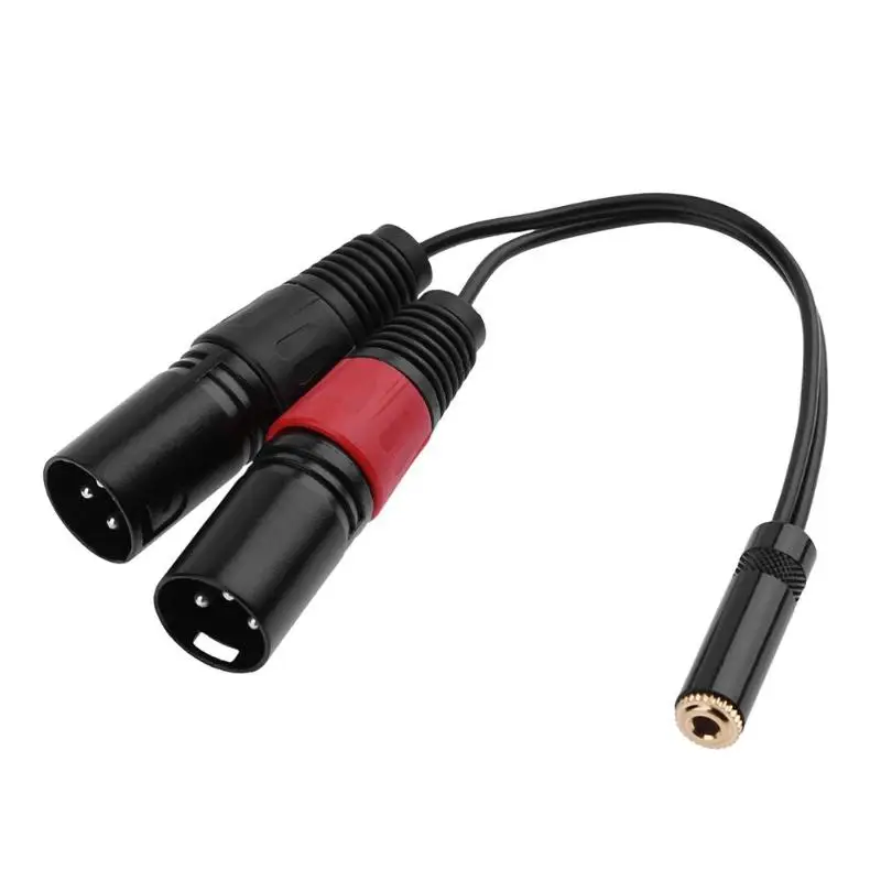 

ALLOYSEED 0.2m 3.5mm TRS 1/8inch Stereo Female to Dual XLR 3Pin Male Y Splitter Microphone Audio Extension Cable Wire