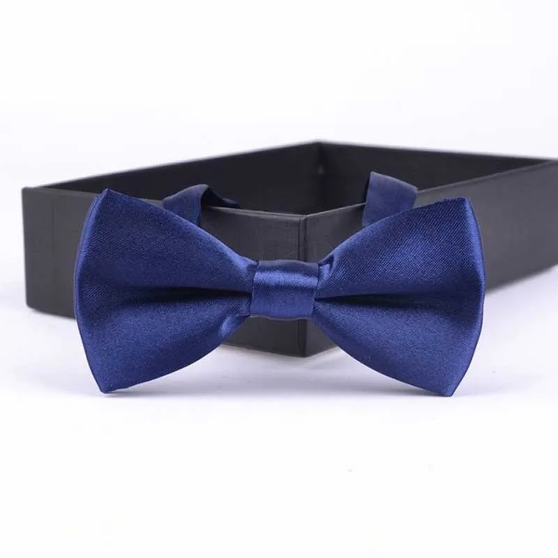 Детские Модные Классические однотонные вечерние галстуки-бабочки для свадьбы, ужина, школы, детские галстуки, синий, красный, черный - Цвет: a17