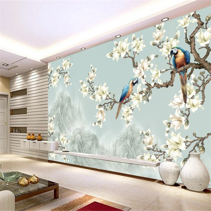 beibehang style hand painted abstract large scale tree 3d seamless