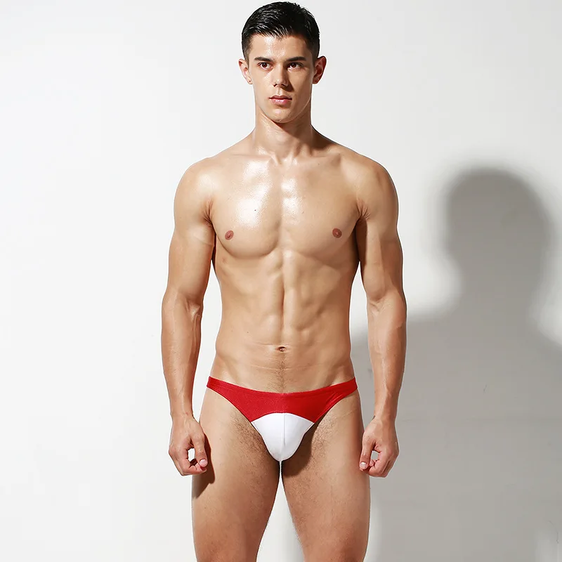 Купальный костюм Новые летние мужские плавки одежда шорты для бассейна размера плюс купальный костюм maillot de bain - Цвет: RED